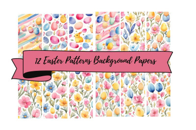 12 Easter Spring Background Pages