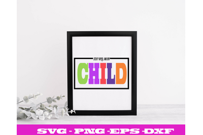 STAY WILD MOON CHILD COLOR RECTANGLE  SVG