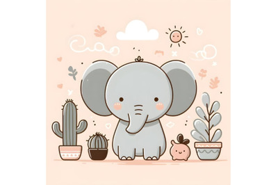 Cute adorable elephant