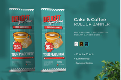 Cake &amp; Coffee - Roll Up Banner