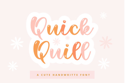 Quick Quill - A cursive handwritten font