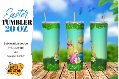 Easter tumbler sublimation.Cute easter chicks couple tumbler