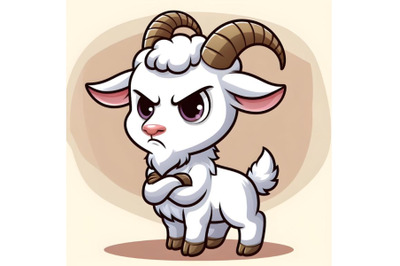 Cute Angry goat