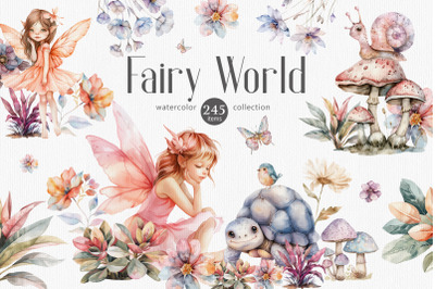 Fairy World. Watercolor Collection.