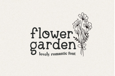 Flower Garden Romantic Farmhouse Font