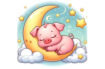 Cute Baby piggy Sleeping