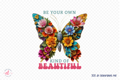 Flower Quote PNG Sublimation Design