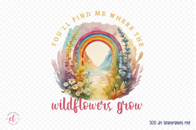 Flower Quote Sublimation Design