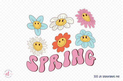 Retro Spring PNG Sublimation Design