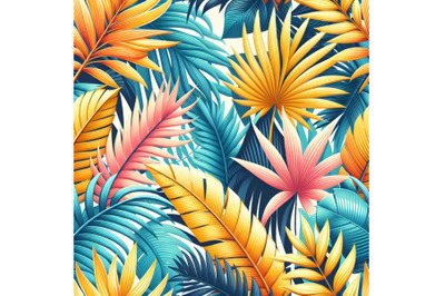 tropical palm leaves