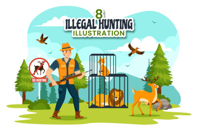 8 Illegal Hunting Illustration