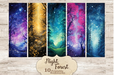 Night Forest Bookmarks | Digital Bookmarks