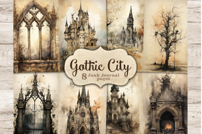 Gothic City Junk Journal Pages | Vintage Ephemera Bundle