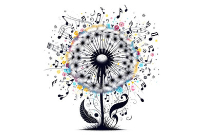 Music dandelion flower