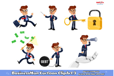 Businessman Cartoon ClipArt 3