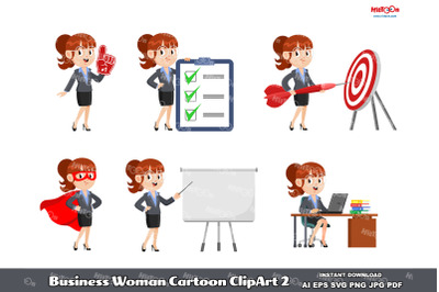 Business Woman Cartoon ClipArt 2