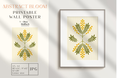Floral Printable Poster JPG. Spring Floral Wall Art Design