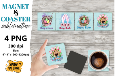 Easter magnet sublimation/Easter coaster sublimation 4 design