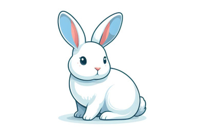 Adorable rabbit sitting