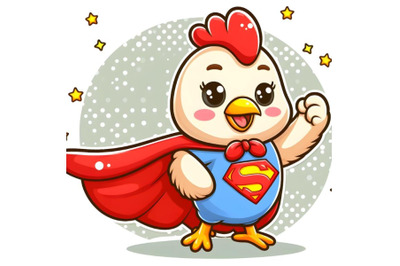 Super chicken with a smile