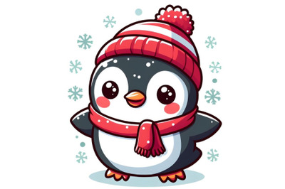 Cute winter penguin