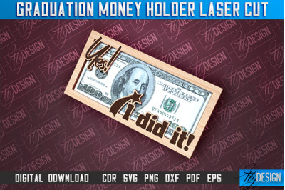 Graduation Money Holder Laser Cut | Money Holder Design | Gift SVG Des