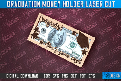 Graduation Money Holder Laser Cut | Money Holder Design | Gift SVG Des