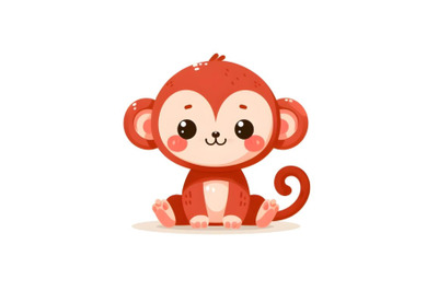 Adorable monkey sitting