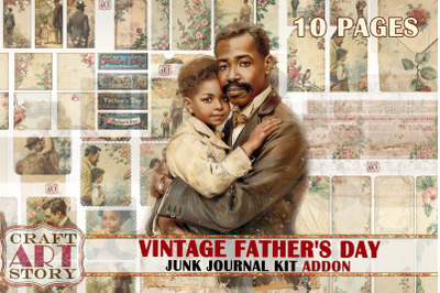 Vintage Fathers Day Junk Journal Pages ADDON, dad