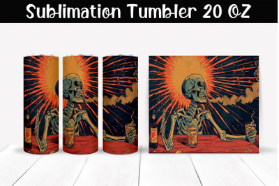 Skeleton Tumbler Wrap 20 oz