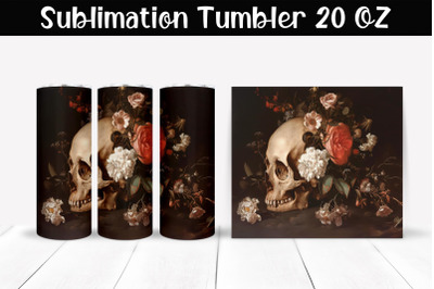 Skull painting Tumbler Wrap 20 oz