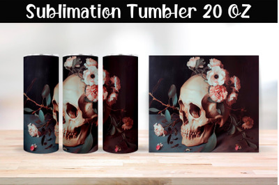 Skull painting Tumbler Wrap 20 oz