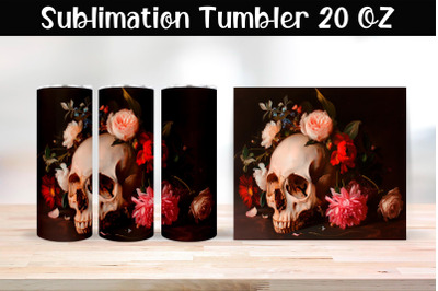 Skull painting Tumbler Wrap 20 oz