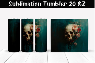 Skull painting Tumbler Wrap 20 oz