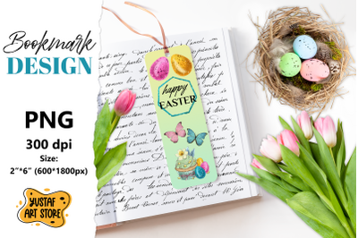 Happy Easter Bookmark printable. Easter cupcake bookmark