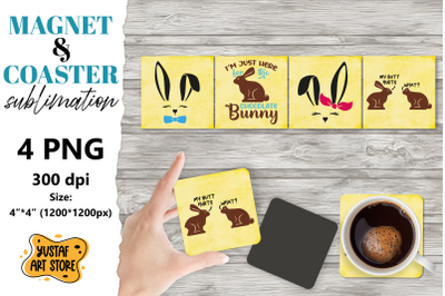 Easter magnet sublimation&2F;Easter coaster sublimation 4 desig