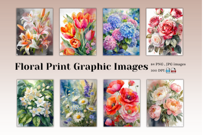 Vibrant Floral Print Graphic Images