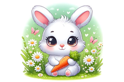 Cute cartoon  rabbit