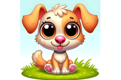 Cute cartoon  dog