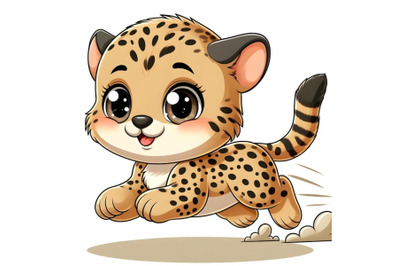 baby Cheetah cartoon running