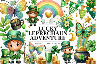 110 Lucky Leprechaun Adventure Clipart