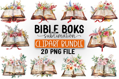 Bible Books Clipart PNG Bundle