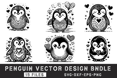 Penguin SVG Bundle