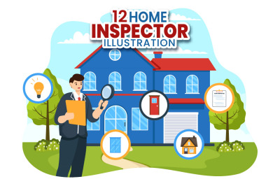 12 Home Inspector Illustration