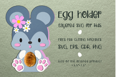 Cute Mouse | Easter Egg Holder | Paper Craft Template
