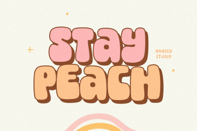 Stay Peach Retro Cute Font