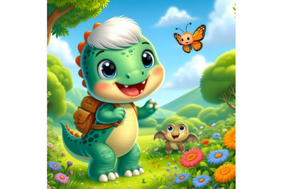 Cute dinosaur cartoon