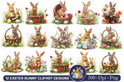 Easter Bunny Clipart Bundle