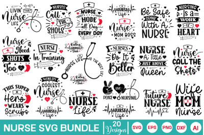 Nurse SVG Bundle, Nurse Quotes SVG Bundle