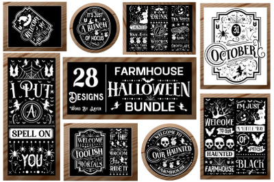 Halloween Porch Signs SVG Bundle